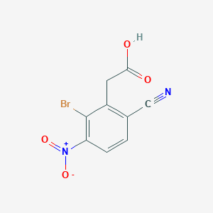 molecular formula C9H5BrN2O4 B1410692 2-(2-Bromo-6-cyano-3-nitrophenyl)acetic acid CAS No. 1806853-67-7