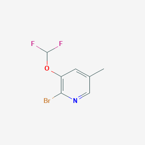 molecular formula C7H6BrF2NO B1410697 2-Bromo-3-difluoromethoxy-5-methylpyridine CAS No. 1807115-63-4