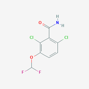 molecular formula C8H5Cl2F2NO2 B1410698 2,6-Dichloro-3-(difluoromethoxy)benzamide CAS No. 1806296-50-3