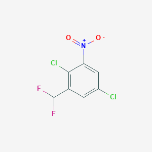 molecular formula C7H3Cl2F2NO2 B1410699 2,5-Dichloro-3-nitrobenzodifluoride CAS No. 1806289-41-7