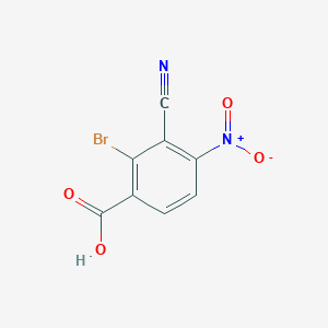 molecular formula C8H3BrN2O4 B1410701 2-Bromo-3-cyano-4-nitrobenzoic acid CAS No. 1804908-21-1