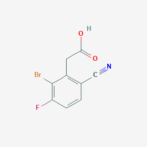 molecular formula C9H5BrFNO2 B1410702 2-(2-Bromo-6-cyano-3-fluorophenyl)acetic acid CAS No. 1807022-28-1