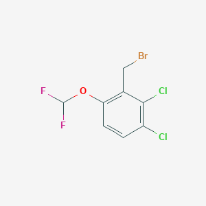 molecular formula C8H5BrCl2F2O B1410707 2,3-Dichloro-6-(difluoromethoxy)benzyl bromide CAS No. 1803789-66-3