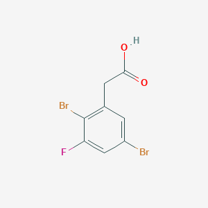 molecular formula C8H5Br2FO2 B1410713 2,5-Dibromo-3-fluorophenylacetic acid CAS No. 1803716-70-2