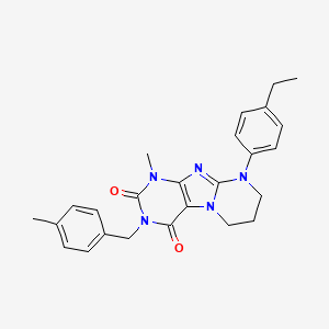 9-(4-ethylphenyl)-1-methyl-3-[(4-methylphenyl)methyl]-7,8-dihydro-6H-purino[7,8-a]pyrimidine-2,4-dione