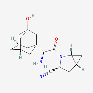 2-Azabicyclo[3.1.0]hexane-3-carbonitrile, 2-[(2R)-2-amino-2-(3-hydroxytricyclo[3.3.1.13,7]dec-1-yl)acetyl]-, (1R,3R,5R)-