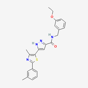 N-(3-ethoxybenzyl)-3-(4-methyl-2-(m-tolyl)thiazol-5-yl)-1H-pyrazole-5-carboxamide