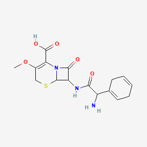 7-[2-Amino(cyclohexa-1,4-dien-1-yl)acetamido]-3-methoxy-8-oxo-5-thia-1-azabicyclo[4.2.0]oct-2-ene-2-carboxylic acid