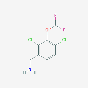 molecular formula C8H7Cl2F2NO B1410718 2,4-Dichloro-3-(difluoromethoxy)benzylamine CAS No. 1806350-32-2