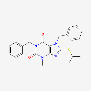 1,7-Dibenzyl-3-methyl-8-propan-2-ylsulfanylpurine-2,6-dione