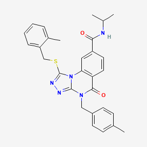 N-isopropyl-4-(4-methylbenzyl)-1-((2-methylbenzyl)thio)-5-oxo-4,5-dihydro-[1,2,4]triazolo[4,3-a]quinazoline-8-carboxamide