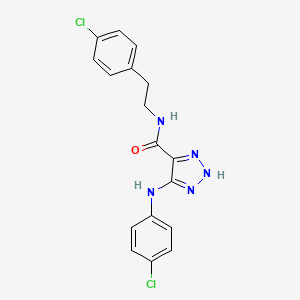 5-[(4-chlorophenyl)amino]-N-[2-(4-chlorophenyl)ethyl]-1H-1,2,3-triazole-4-carboxamide