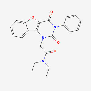 2-(2,4-dioxo-3-phenyl-[1]benzofuro[3,2-d]pyrimidin-1-yl)-N,N-diethylacetamide