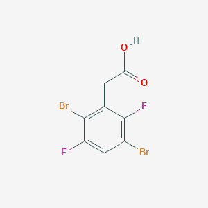 molecular formula C8H4Br2F2O2 B1410722 2,5-Dibromo-3,6-difluorophenylacetic acid CAS No. 1804414-32-1