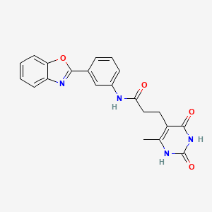 N-(3-(benzo[d]oxazol-2-yl)phenyl)-3-(6-methyl-2,4-dioxo-1,2,3,4-tetrahydropyrimidin-5-yl)propanamide