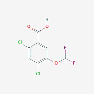 molecular formula C8H4Cl2F2O3 B1410724 2,4-Dichloro-5-(difluoromethoxy)benzoic acid CAS No. 1803787-97-4