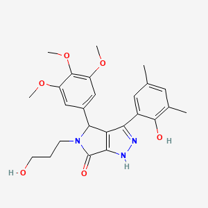 3-(2-hydroxy-3,5-dimethylphenyl)-5-(3-hydroxypropyl)-4-(3,4,5-trimethoxyphenyl)-4,5-dihydropyrrolo[3,4-c]pyrazol-6(2H)-one