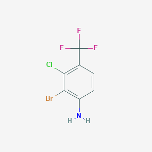 molecular formula C7H4BrClF3N B1410727 2-Bromo-3-chloro-4-(trifluoromethyl)aniline CAS No. 1807221-62-0