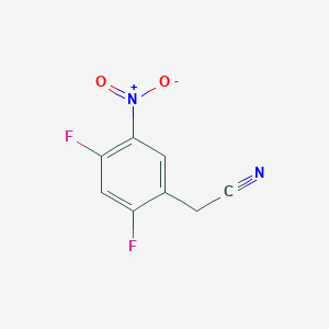 molecular formula C8H4F2N2O2 B1410729 2,4-Difluoro-5-nitrophenylacetonitrile CAS No. 1806290-07-2
