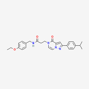 N-(4-ethoxybenzyl)-3-{4-oxo-2-[4-(propan-2-yl)phenyl]pyrazolo[1,5-a]pyrazin-5(4H)-yl}propanamide