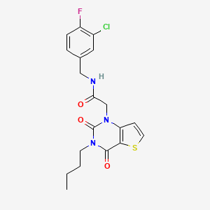 2-(3-butyl-2,4-dioxo-3,4-dihydrothieno[3,2-d]pyrimidin-1(2H)-yl)-N-(3-chloro-4-fluorobenzyl)acetamide