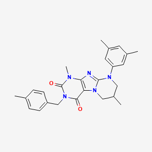 9-(3,5-dimethylphenyl)-1,7-dimethyl-3-[(4-methylphenyl)methyl]-7,8-dihydro-6H-purino[7,8-a]pyrimidine-2,4-dione