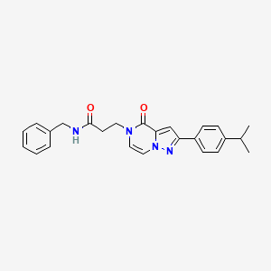 N-benzyl-3-{4-oxo-2-[4-(propan-2-yl)phenyl]pyrazolo[1,5-a]pyrazin-5(4H)-yl}propanamide