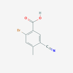 molecular formula C9H6BrNO2 B1410733 2-Bromo-5-cyano-4-methylbenzoic acid CAS No. 1806060-86-5
