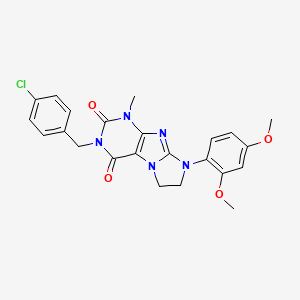 3-(4-chlorobenzyl)-8-(2,4-dimethoxyphenyl)-1-methyl-7,8-dihydro-1H-imidazo[2,1-f]purine-2,4(3H,6H)-dione