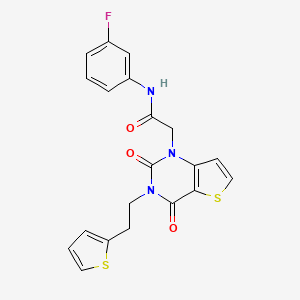 2-(2,4-dioxo-3-(2-(thiophen-2-yl)ethyl)-3,4-dihydrothieno[3,2-d]pyrimidin-1(2H)-yl)-N-(3-fluorophenyl)acetamide