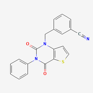 3-((2,4-dioxo-3-phenyl-3,4-dihydrothieno[3,2-d]pyrimidin-1(2H)-yl)methyl)benzonitrile