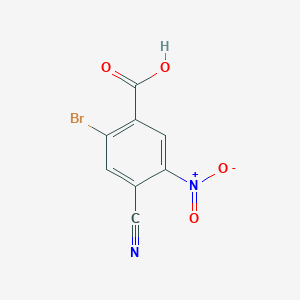 molecular formula C8H3BrN2O4 B1410738 2-Bromo-4-cyano-5-nitrobenzoic acid CAS No. 1805190-50-4