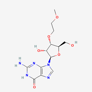 molecular formula C13H19N5O6 B14107401 2-amino-9-[(2R,3R,4S,5R)-3-hydroxy-5-(hydroxymethyl)-4-(2-methoxyethoxy)oxolan-2-yl]-1H-purin-6-one 