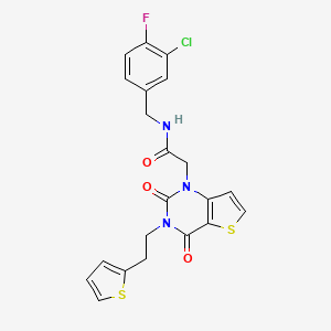 N-(3-chloro-4-fluorobenzyl)-2-(2,4-dioxo-3-(2-(thiophen-2-yl)ethyl)-3,4-dihydrothieno[3,2-d]pyrimidin-1(2H)-yl)acetamide