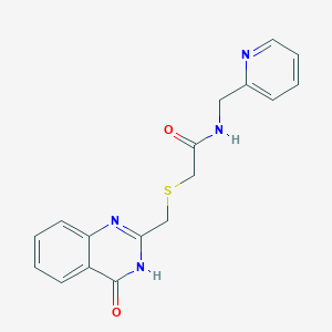 2-{[(4-hydroxyquinazolin-2-yl)methyl]sulfanyl}-N-(pyridin-2-ylmethyl)acetamide