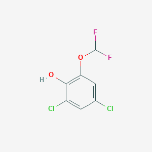 molecular formula C7H4Cl2F2O2 B1410745 2,4-Dichloro-6-(difluoromethoxy)phenol CAS No. 1803791-20-9