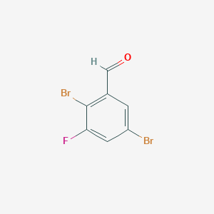 molecular formula C7H3Br2FO B1410746 2,5-Dibromo-3-fluorobenzaldehyde CAS No. 1803836-87-4