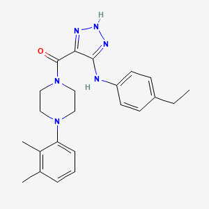 (4-(2,3-dimethylphenyl)piperazin-1-yl)(5-((4-ethylphenyl)amino)-1H-1,2,3-triazol-4-yl)methanone