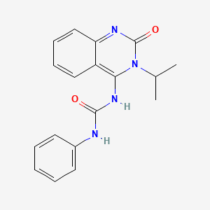 (E)-1-(3-isopropyl-2-oxo-2,3-dihydroquinazolin-4(1H)-ylidene)-3-phenylurea