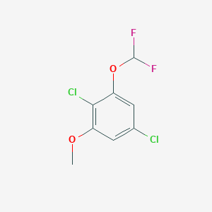 molecular formula C8H6Cl2F2O2 B1410751 2,5-Dichloro-3-(difluoromethoxy)anisole CAS No. 1806348-66-2