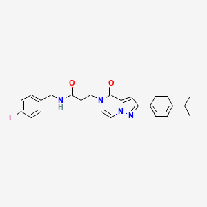 N-(4-fluorobenzyl)-3-{4-oxo-2-[4-(propan-2-yl)phenyl]pyrazolo[1,5-a]pyrazin-5(4H)-yl}propanamide