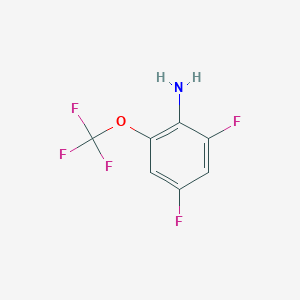 molecular formula C7H4F5NO B1410759 2,4-Difluoro-6-(trifluoromethoxy)aniline CAS No. 1806389-29-6
