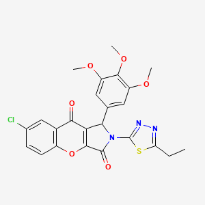 7-Chloro-2-(5-ethyl-1,3,4-thiadiazol-2-yl)-1-(3,4,5-trimethoxyphenyl)-1,2-dihydrochromeno[2,3-c]pyrrole-3,9-dione