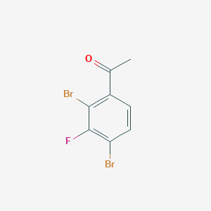 molecular formula C8H5Br2FO B1410763 2',4'-Dibromo-3'-fluoroacetophenone CAS No. 1803836-80-7