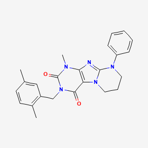 3-[(2,5-dimethylphenyl)methyl]-1-methyl-9-phenyl-7,8-dihydro-6H-purino[7,8-a]pyrimidine-2,4-dione