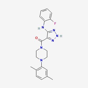 (4-(2,5-dimethylphenyl)piperazin-1-yl)(5-((2-fluorophenyl)amino)-1H-1,2,3-triazol-4-yl)methanone