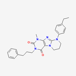 9-(4-ethylphenyl)-1-methyl-3-(3-phenylpropyl)-7,8-dihydro-6H-purino[7,8-a]pyrimidine-2,4-dione