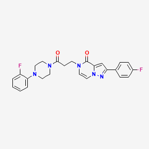 2-(4-fluorophenyl)-5-{3-[4-(2-fluorophenyl)piperazin-1-yl]-3-oxopropyl}pyrazolo[1,5-a]pyrazin-4(5H)-one