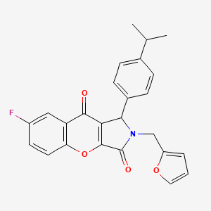 7-Fluoro-2-(furan-2-ylmethyl)-1-[4-(propan-2-yl)phenyl]-1,2-dihydrochromeno[2,3-c]pyrrole-3,9-dione