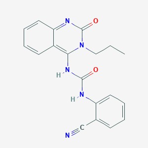 (E)-1-(2-cyanophenyl)-3-(2-oxo-3-propyl-2,3-dihydroquinazolin-4(1H)-ylidene)urea